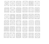 MAGICLULU Stencil Mandala 36 Pezzi per Pittura Murale e Fai da Te Stencil Plastica Riutilizzabili Resistenti Alte Temperature Set Creativo per Decorazioni Pareti Mobili e Armadi