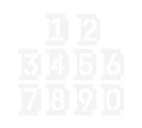 MAGICLULU Stencil Numerici Set da 2 in Pet Bianco Riutilizzabili per Tracciare e Apprendere Design Che Si Appiattisce per Dipingere Indirizzi su Cassette Postali