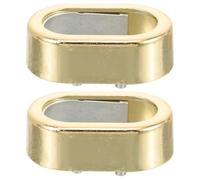 MAGICLULU Supporto per Bastone Armadio in Lega di Zinco 2 Pezzi Colore Oro Resistente alla Ruggine senza Foratura Design Elegante per Organizzazione Armadi e Tende