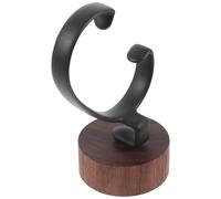 MAGICLULU Supporto per Orologio in Legno di Noce Nero Design a C Rimovibile, Base Elegante e Portatile, per Esporre e Conservare Orologi da Polso Uomo e Donna