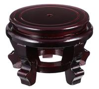 MAGICLULU Supporto per Piante a metà Altezza in Legno Rotondo, Portavasi Stabile per Interni, Base per Vaso da 12 Cm Design Rustico per Casa, Caffetteria e Museo