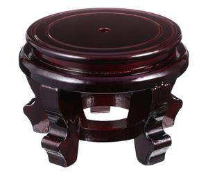 MAGICLULU Supporto per Piante a metà Altezza in Legno Rotondo, Portavasi Stabile per Interni, Base per Vaso da 12 Cm Design Rustico per Casa, Caffetteria e Museo