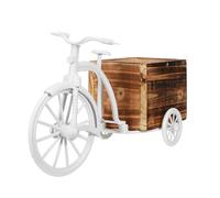 MAGICLULU Supporto per Piante da Interno in Legno a Forma di Triciclo, Portavaso Stabile e Mobile per Fioriere da Tavolo, Piedistallo Rustico Compatto per Casa e Ufficio