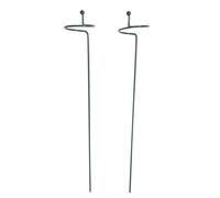 MAGICLULU Supporto per Piante in Vaso in Metallo Verde 2 Pezzi, Staffa di Fiori Semplice per Giardinaggio, Palo Sostegno Piante Rampicanti per Balcone e Giardino