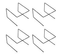 MAGICLULU Supporto per Pizza in Ferro Nero 4 Pezzi - Rialzo Compatto e Impilabile per Teglie, Portapizza Antiscivolo per Ristoranti, Feste e Buffet, Espositore Robusto per Servizio al