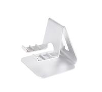 MAGICLULU Supporto Smartphone e Tablet in Lega di Alluminio Base Regolabile Tre Angoli con Pad Antiscivolo Sostegno Stabile per Cellulari su Scrivania Ufficio e Casa Colore Argento