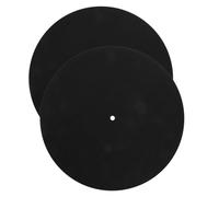 MAGICLULU Tappetino in Feltro Nero Antiscivolo per Piatto Dischi 12 Pollici, Set da 2 Pezzi, Accessorio Protettivo per Piatto Dischi Vinile, per Piattaforma Girevole e Dischi in Vinile