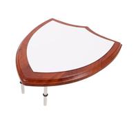 MAGICLULU Targa in Legno a Forma di Emblema Marrone, Base per Premi Design Grezzo e Stabile, per Progetti Creativi e Decorazioni la Casa