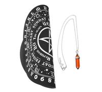 MAGICLULU Tavola da Interpretazione in Gomma con Pendolo a Stella a Cinque Punte Decorativa per Casa e Ufficio Leggera e Portatile per Giochi e Decisioni Design Artistico con Lettere e