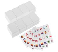 MAGICLULU Tessere Mahjong 65 Pezzi in Plastica e Carta Bianca | Gioco da Viaggio per Riunioni Familiari, Apprendimento Culturale, Regole Semplificate
