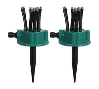 MAGICLULU Testa Irrigatore da Giardino Multigetto, 2 Set, Plastico Verde
