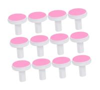 MAGICLULU Testine di Ricambio Compatibilità per Unghie 12 Pezzi Lima Elettrica Pink in Plastica e Carta Vetrata Facile da Usare Adulti per Cura delle Unghie