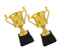 MAGICLULU Trofei D’Oro in Plastica per Vincitori, Set da 2 Pezzi 17,3 Cm, Premi per Concorsi e Competizioni Sportive, Decorazione Multifunzione per Feste e Cerimonie Riutilizzabile