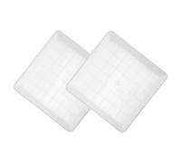 MAGICLULU Vassoio Quadrato Plastica 2 Pezzi per Piante da Esterno Vaschetta Raccolta Acqua per Fioriere e Bonsai 30 CM