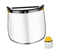 MAGICLULU Visiera Protettiva Trasparente per Casco Edile Scudo Facciale Antiappannamento in PVC e Alluminio Protezione Definizione Contro Schegge e Radiazioni per Lavori di Saldatura e