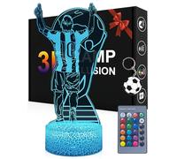 Magiclux 3D Illsuion Luce Notturna Calciatore, Lampada da Calcio 16 Colori che Cambia Dimmerabile con Telecomando, Calcio de Regalo per Bambini Adolescenti Uomo (AR-Player #10)