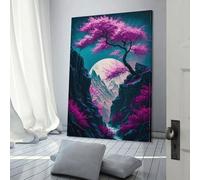 Magico albero neon poster, stampe, decorazione camera da letto, tela, stampa artistica da parete, regalo, decorazione per la casa, poster coppia celebrazione, 50 x 75 cm