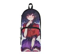 Magico Anime Girl Viola Nylon 3 Scomparti Grande Astuccio per Ragazze Grande Capacità Astuccio per Bambini Scuola Cancelleria per Scuola Preppy
