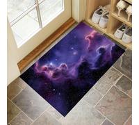Magico Cielo Stellato Zerbino Ingresso Interno 40 X 60 Cm, Zerbino Entrata Ingresso Con Fondo Antiscivolo Tpr, Morbido Tappeto Ingresso Per Casa O Ufficio, Viola Scuro Nebulosa