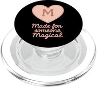 Magico design con lettera M retrò a forma di cuore per uno stile quotidiano PopSockets PopGrip per MagSafe