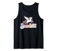 Magico Design con Unicorno Scarlett per Il Nome della Ragazza Canotta
