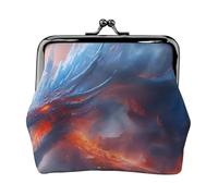 Magico Drago Stampa Squisito Versatile Bacio Lock Coin Purse Carino Piccolo Zipper Portafoglio per Monete Carte
