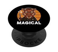Magico Facocero Magico Con Parodia Bacchetta Magica Incantesimo PopSockets PopGrip Adesivo
