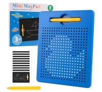 Magico Gioco Magnetico, Tavolo da Disegno Magnetico con 2 Pezzi Penna Magnetica, Lavagna Magnetica Bambini, Bambini Giocattolo Educativo per dai 3 Anni in su, 21.5x17.5 cm, Blu