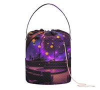 Magico Halloween Dome Space Crochet Bag Knitting Bag Filato Portatile Borsa da Viaggio per Ferro da Lavoro A Maglia Crochet