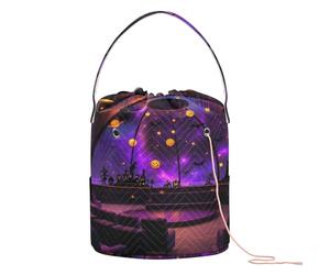 Magico Halloween Dome Space Crochet Bag Knitting Bag Filato Portatile Borsa da Viaggio per Ferro da Lavoro A Maglia Crochet