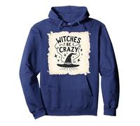 Magico incantatore Magico Streghe Essere pazze Regalo Divertente di Halloween Felpa con Cappuccio, Unisex per Adulti, Navy, L