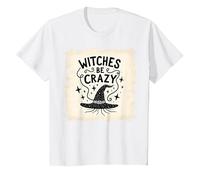 Magico incantatore Magico Streghe Essere pazze Regalo Divertente di Halloween Maglietta, Bambini, Bianco, 10 Anni