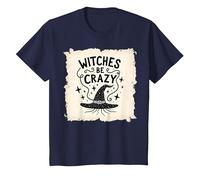 Magico incantatore Magico Streghe Essere pazze Regalo Divertente di Halloween Maglietta, Bambini, Navy, 10 Anni