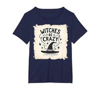 Magico incantatore Magico Streghe Essere pazze Regalo Divertente di Halloween Maglietta, Donna Plus-Size, Navy, 2X