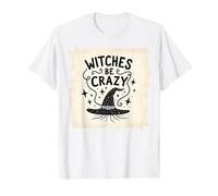 Magico incantatore Magico Streghe Essere pazze Regalo Divertente di Halloween Maglietta, Uomo, Bianco, 5XL