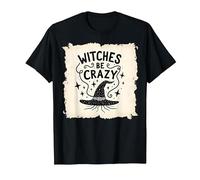 Magico incantatore Magico Streghe Essere pazze Regalo Divertente di Halloween Maglietta, Uomo, Nero, L