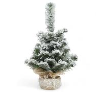 Magico mini albero di Natale | albero di Natale artificiale in sacchetto di iuta | elegante e decorativo | sicuro stabile con morbido ago | perfetto per un'atmosfera accogliente | altezza 35 cm (neve)