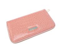 Magico Portafoglio Pattern Solid Color Donna Zipper Purse Multiple Carte Clutch Bag Phone Bag S Portafogli, Colore: rosa., taglia unica