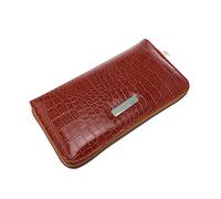 Magico Portafoglio Pattern Solid Color Donna Zipper Purse Multiple Carte Clutch Bag Phone Bag S Portafogli, marrone, taglia unica