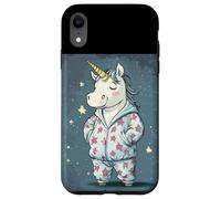 Magico tempo di sonno con questo simpatico pigiama unicorno vestito Custodia per iPhone XR