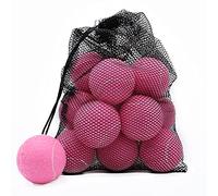 Magicorange Palline da tennis, confezione da 12 palline da tennis per allenamento avanzato, con borsa a rete per un facile trasporto, ottime per allenamento per principianti (rosa)