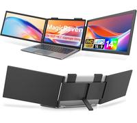 MAGICRAVEN - Estensore doppio display per laptop, 14 pollici 1080P IPS portatile triplo monitor per laptop da 14 a 16,5 pollici con porta USB-C, Plug and Play, visualizzazione di fissaggio