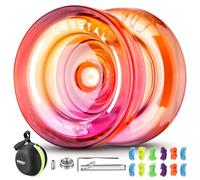 MAGICYOYO K2 Responsive Yoyo per bambini, Dual Purpose JoJo per principianti/Advanced, Extra Replacement Unresponsive Yoyo Bearing + 12 Yoyo Strings + Removal Tool+ Yo-Yo Bag (Crystal Pink Orange)