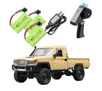 MagiDeal 1:12 RC Crawler Car Mini RC Rock Crawler Hobby Grade Simulated Climbing Car Pickup Trucks Road Mud Praterie, 3 Batteria