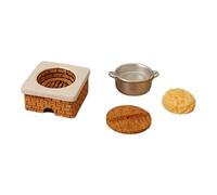 MagiDeal 1/12 Set di fornelli da Cucina in Miniatura Pentole e pentole Decorazione Scena di Vita Simulazione Mini pentola e Coperchio Modello per Micro, Set di Noodles