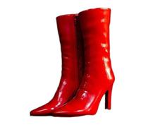 MagiDeal 1:6 Bambola Stivali Alti Stivali a Punta Tacchi Alti Casual Eleganti Scarpe per Bambole Calzature per Action Figure da 12'' Corpo Vestire, Rosso