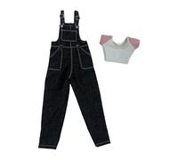 MagiDeal 1:6 Salopette a Maniche Corte, Costume da Cosplay, Abbigliamento in Miniatura, Pantaloni a Gamba Larga per Figure Maschili da 12", Modello di, Mutande Nere