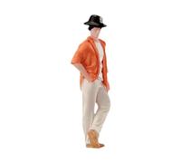 MagiDeal 1/64 Modello di Uomo con Cappello, Figura di Persone, Layout di Mini Statuetta architettonica realistica per Scena in Miniatura, Micro Paesaggio