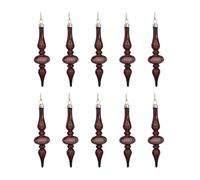 MagiDeal 10 pezzi di palline di Natale in vetro a goccia, gocce per albero di Natale, ornamenti decorativi rustici retrò e infrangibili per la casa invernale, Rosso