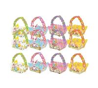 MagiDeal 12 pezzi cestini di carta pasquali cestini regalo decorazioni per feste contenitori fai da te caramelle biscotti scatole scatole vuote per dolcetti 4